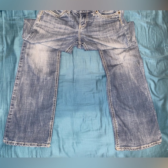Wrangler Jeans Shilo,Ultimate Riding,Size 3/4/32,Dark Faded Wash,Slight Distress - Picture 2 of 8